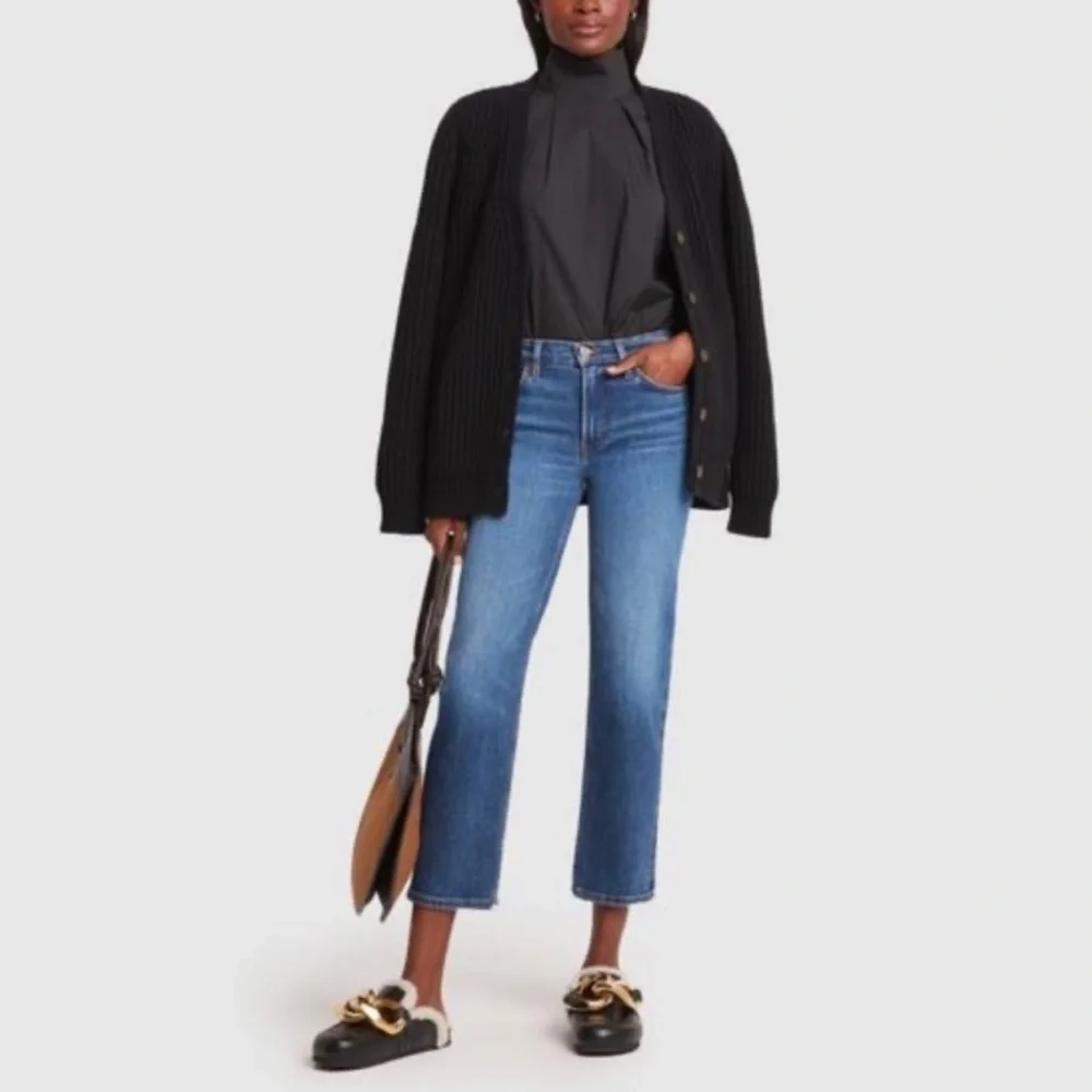 RE/DONE 70s Mid Rise Stove Pipe Jeans Royal Fade Size 27
